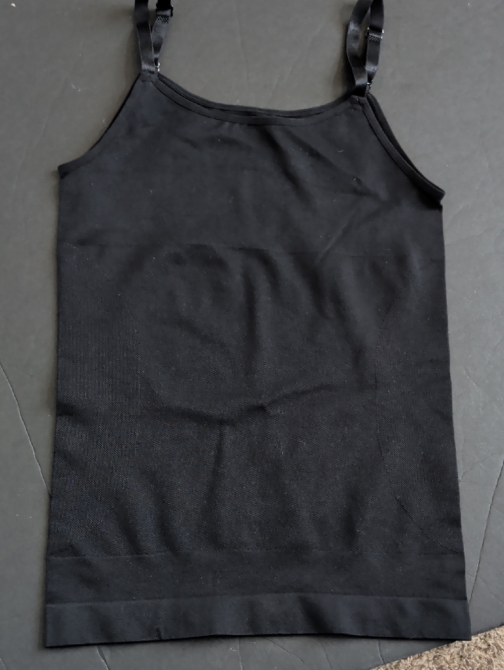Shapermint Black Seamless Adjustable-Strap Camisole